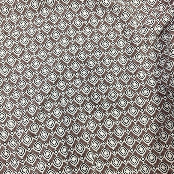 Talbots Womens Faux Wrap Blouse Diamond Print Top 3/4 Sleeve Stretch Shirt XS - Picture 5 of 12